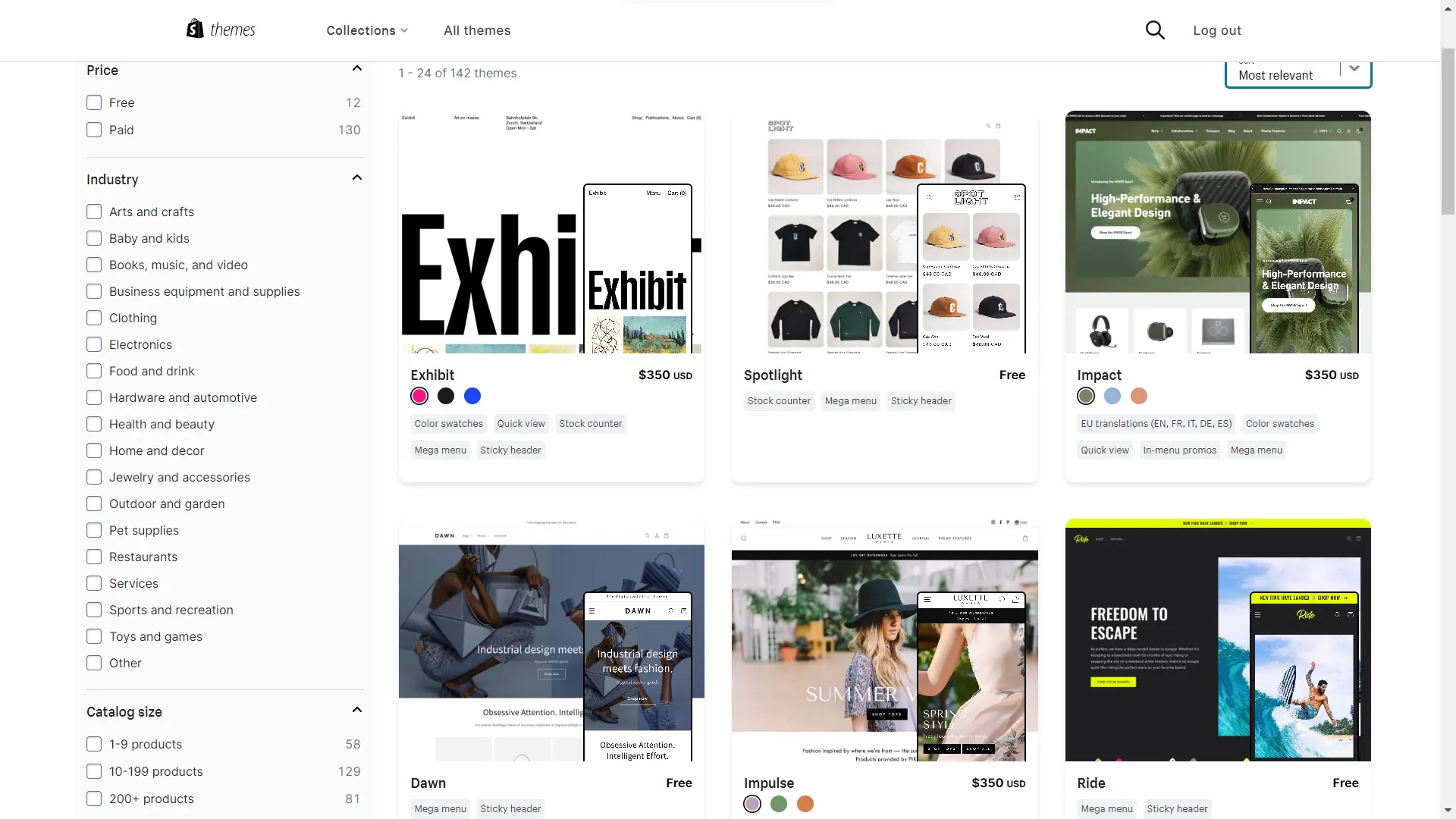 Shopify Theme Store